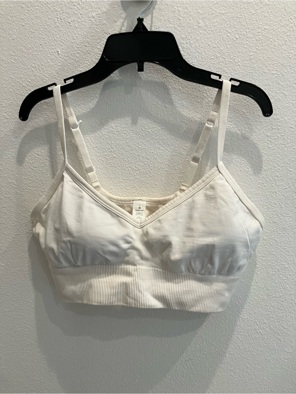 lululemon athletica White V-Neck Seamless Bralette